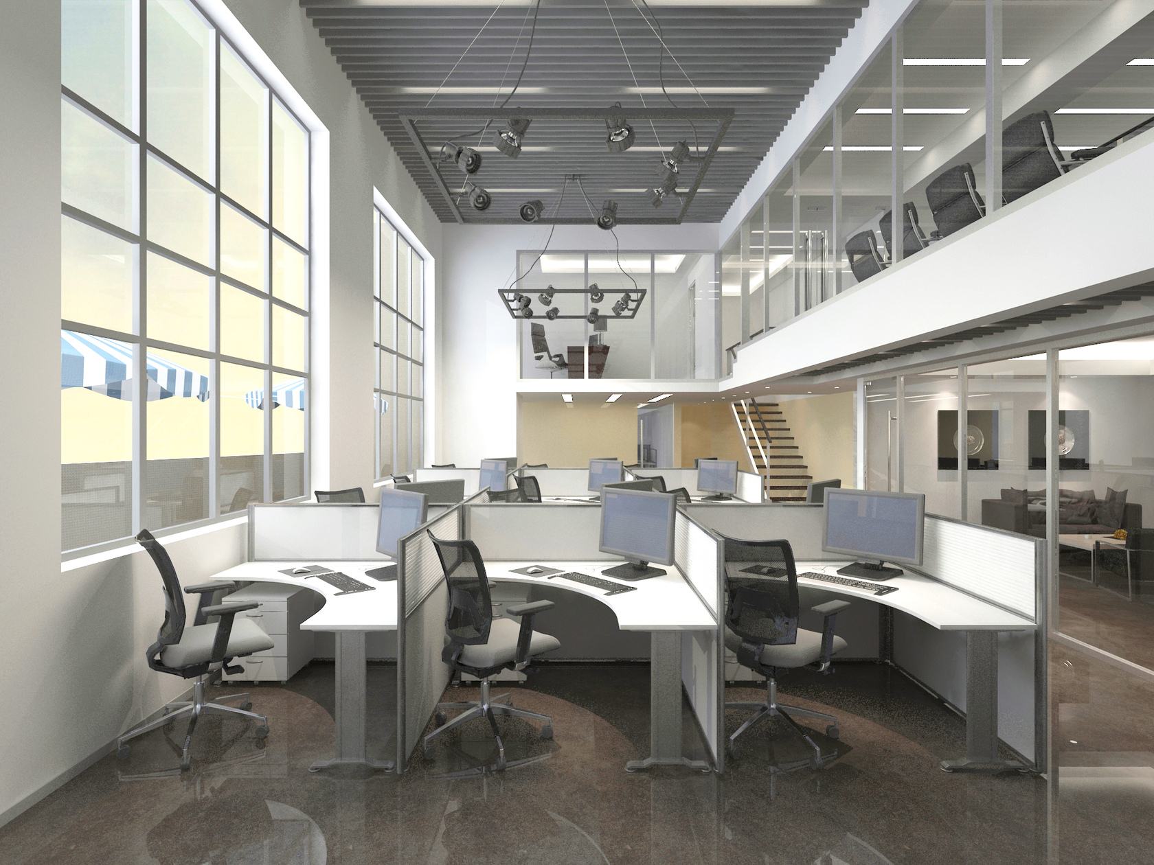 上海科技研發公司上海金山區辦公室裝修工程